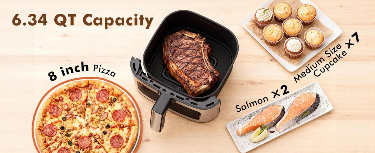 6.34QT Stainless Steel Air Fryer