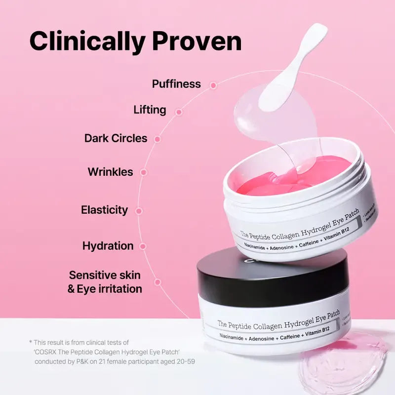 Peptide Collagen Hydrogel Eye Patches — 60 Patches