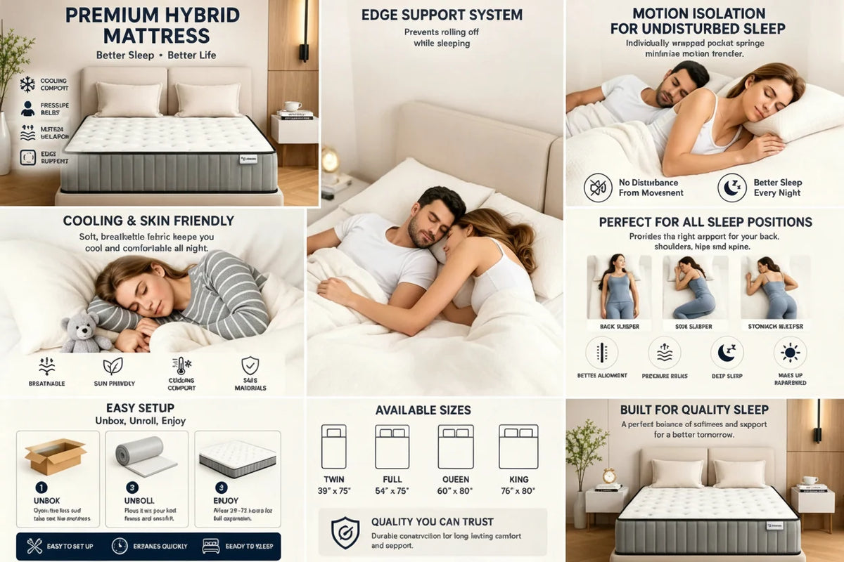 Hybrid Memory Foam and Pocket Spring Mattress