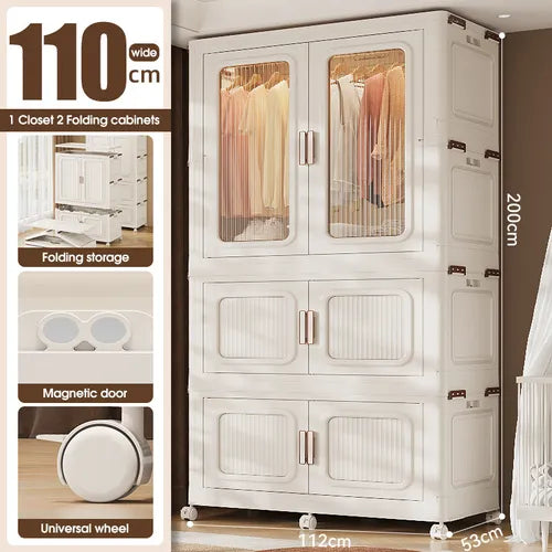 200cm Fabric Wardrobe