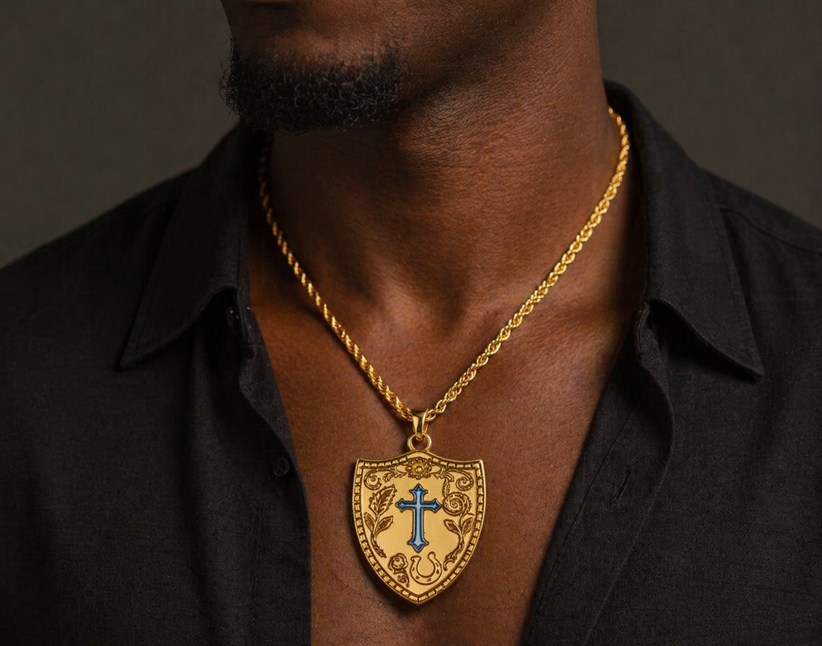 Faith Shield Cross Necklace