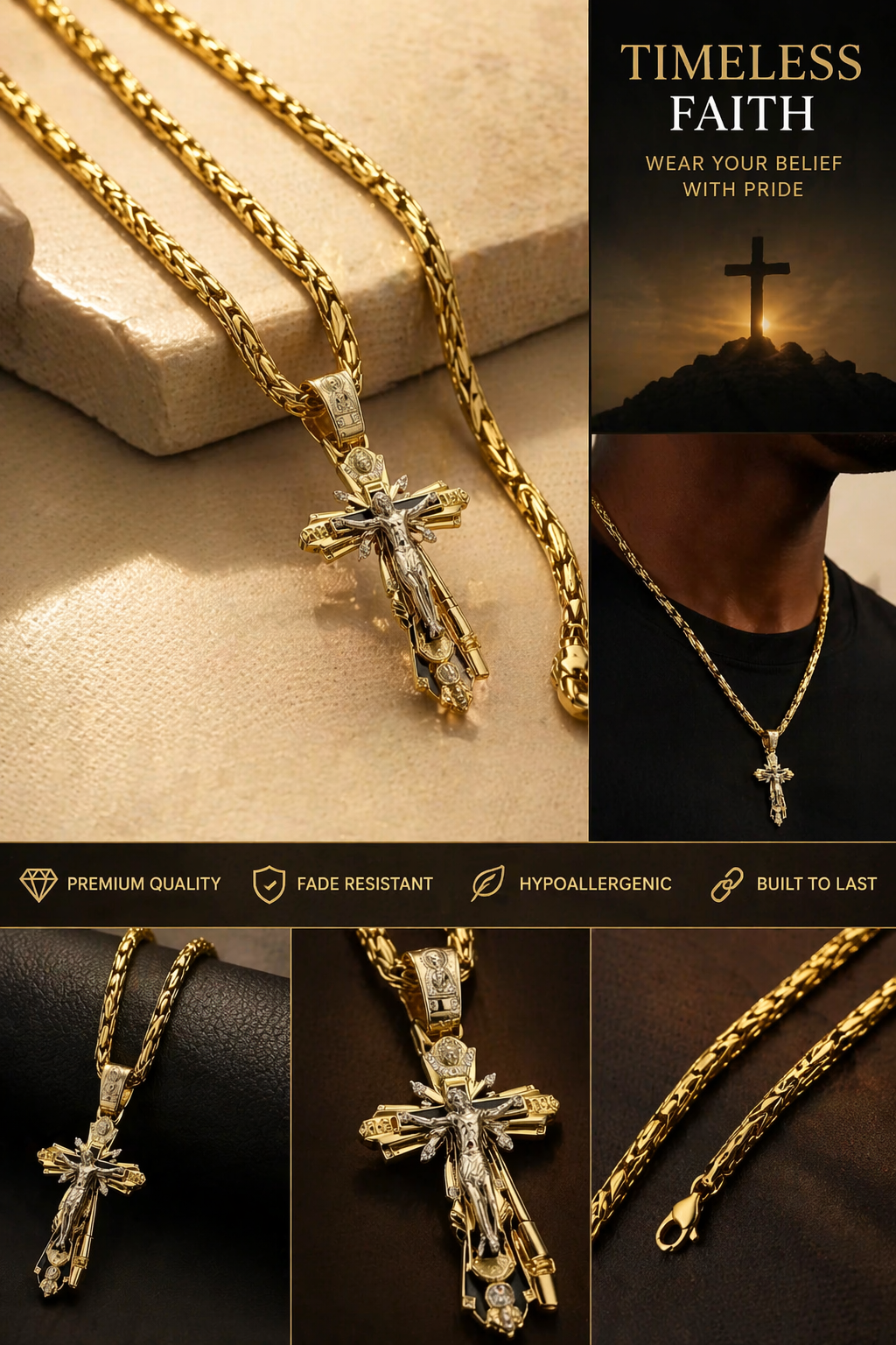 Byzantine Crucifix Necklace