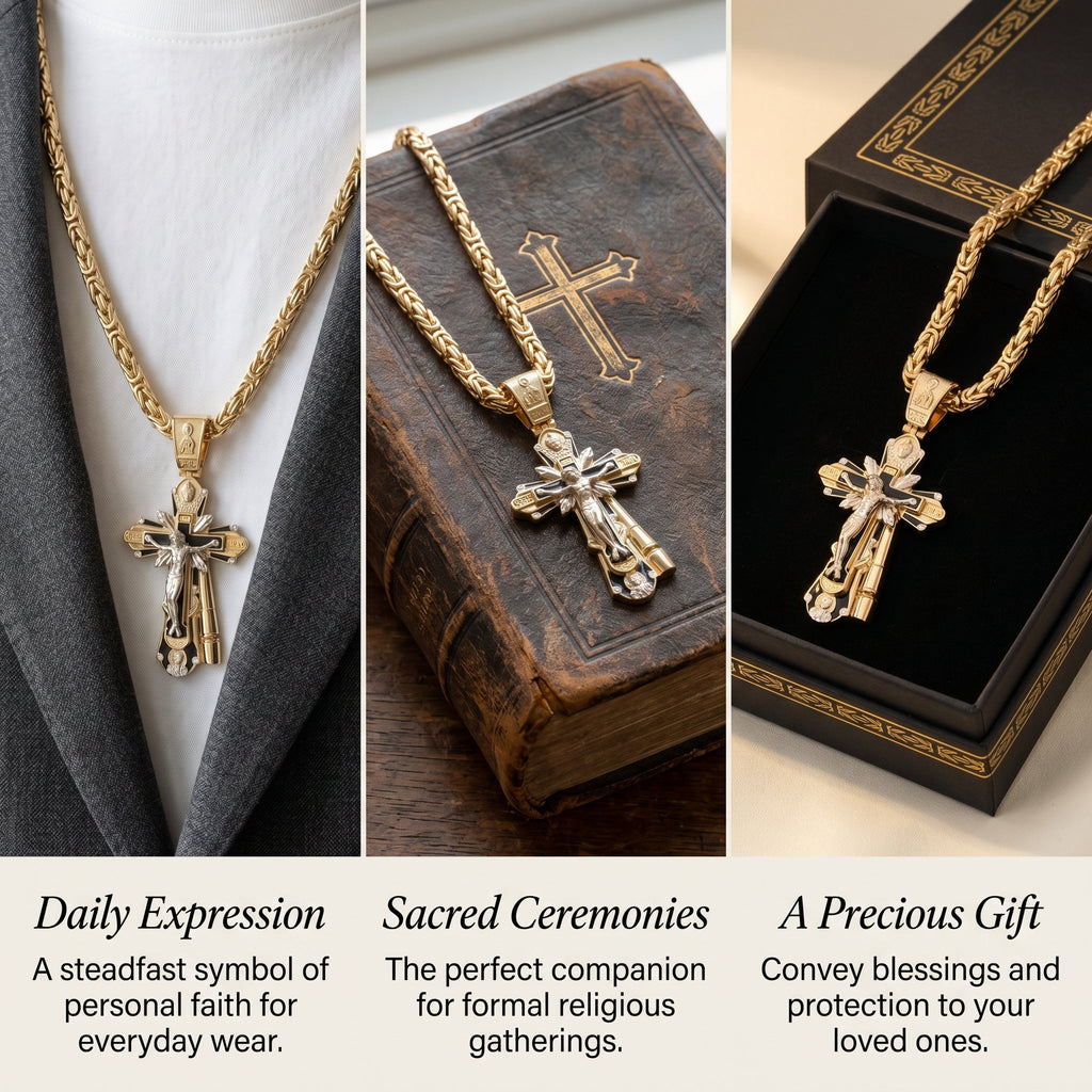 Byzantine Crucifix Necklace