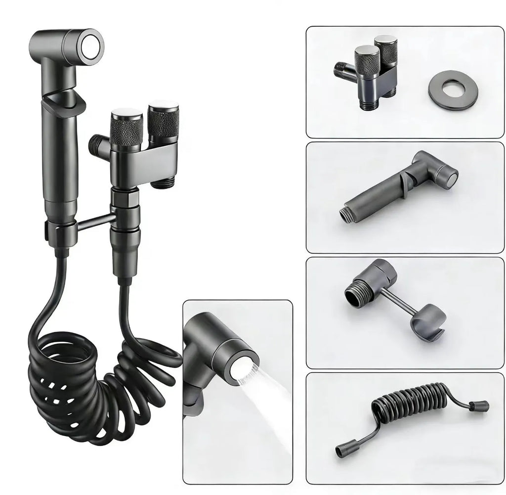 Handheld Bidet Sprayer Set with Steel Valve