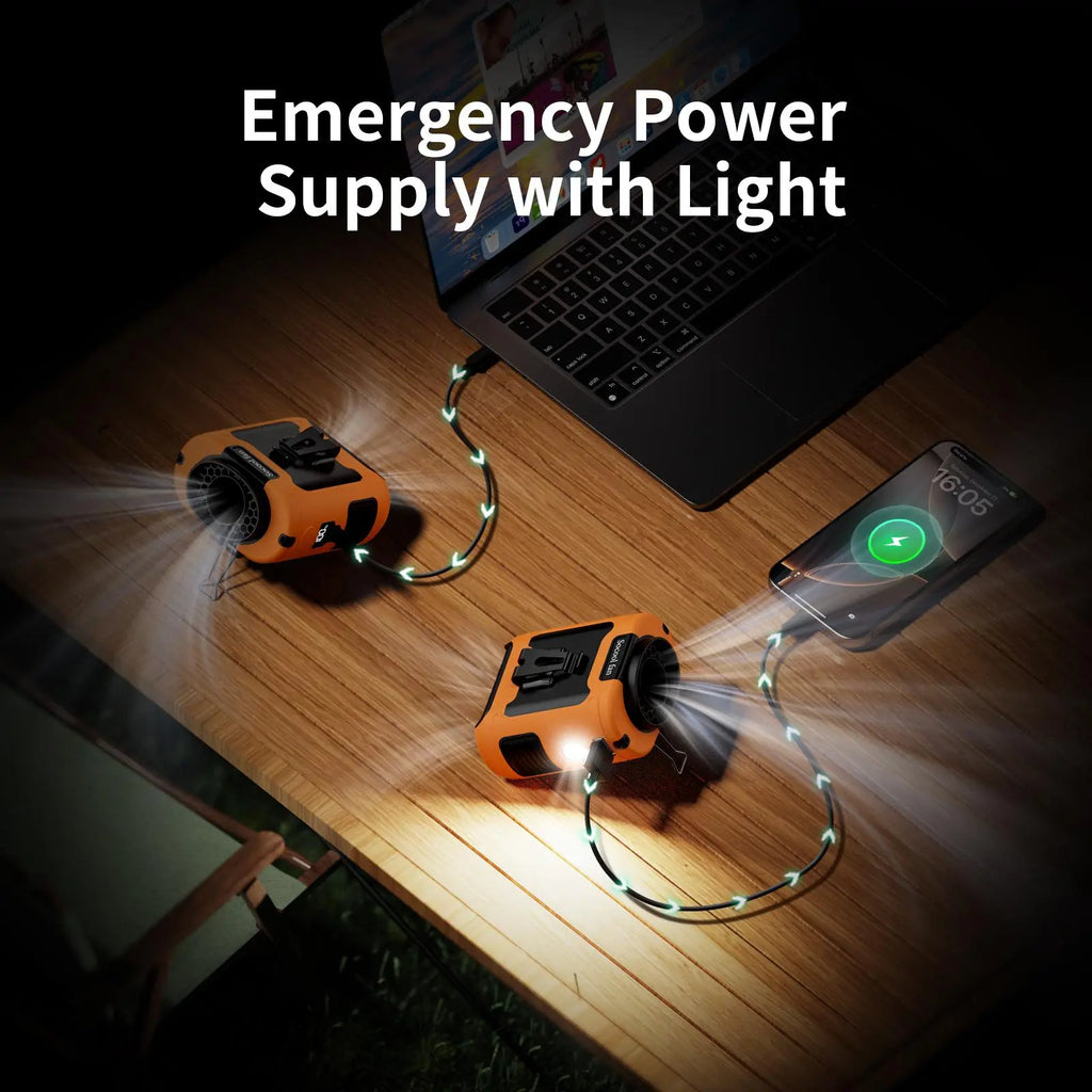 10000mAh Wearable Waist Fan and Power Bank